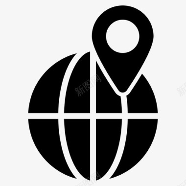 本地搜索引擎优化全球定位全球导航图标图标