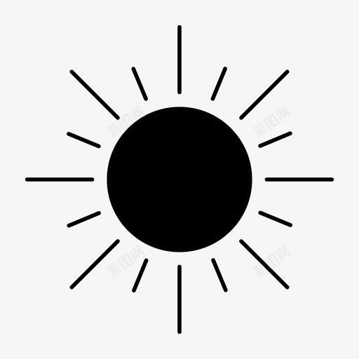 太阳热中午图标svg_新图网 https://ixintu.com 中午 夏天 太阳