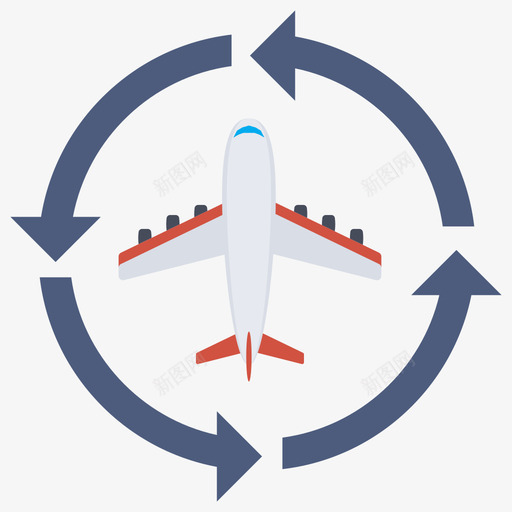 飞机117机场平的图标svg_新图网 https://ixintu.com 平的 机场 飞机