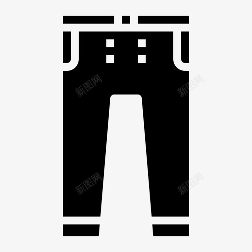牛仔裤衣服119填充物图标svg_新图网 https://ixintu.com 填充物 牛仔裤 衣服119