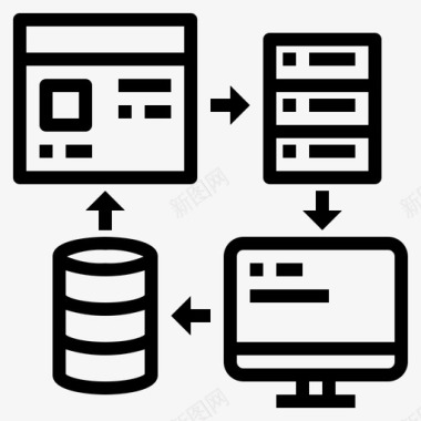 网络计算机数据图标图标