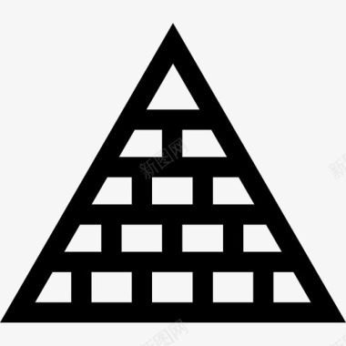 金字塔埃及53直线图标图标