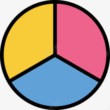 饼图图表和图表4线性颜色图标图标