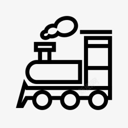 火车公园蒸汽火车游乐园游乐场图标高清图片