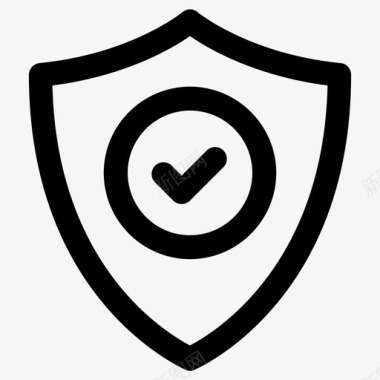 信任徽章保护图标图标