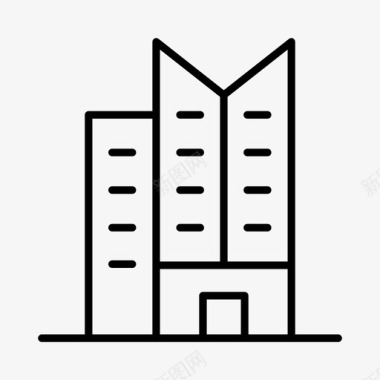 建筑物城市结构图标图标