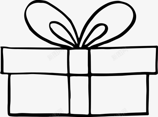 礼品礼品盒手绘图标svg_新图网 https://ixintu.com 手绘 礼品 礼品盒 礼物