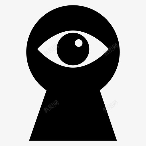 偷看没有隐私窥视孔图标svg_新图网 https://ixintu.com 侵犯 偷看 没有 窥视孔 间谍 隐私