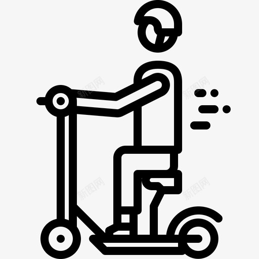 骑摩托车电动人图标svg_新图网 https://ixintu.com 人 安全 电动 电动摩托车 骑摩托车