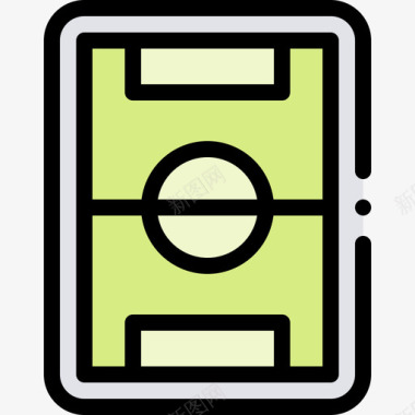 足球娱乐54线性颜色图标图标