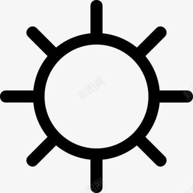 太阳亮度齿轮图标图标