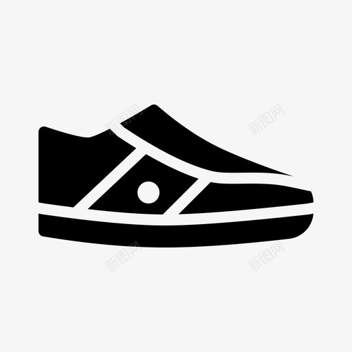 运动鞋时尚外观图标svg_新图网 https://ixintu.com 外观 时尚 衣服 运动 运动鞋