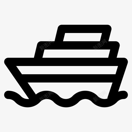 船邮轮海运图标svg_新图网 https://ixintu.com 旅行 海运 车辆 运输 邮轮