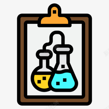 报告化学35线性颜色图标图标