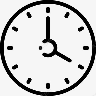 时钟144办公室直线型图标图标