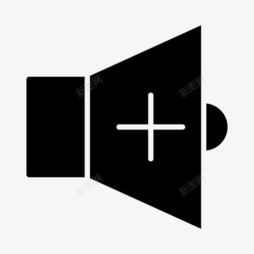 声音添加大声扬声器图标svg_新图网 https://ixintu.com 声音添加 大声 扬声器 营销业务字形 音量
