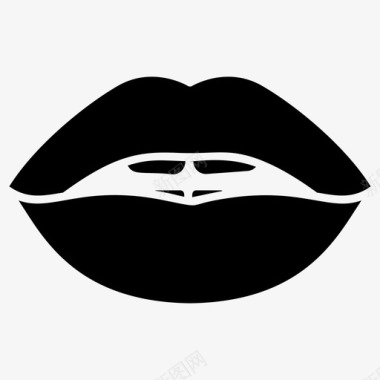 嘴唇贴纸女性嘴唇人类嘴唇图标图标