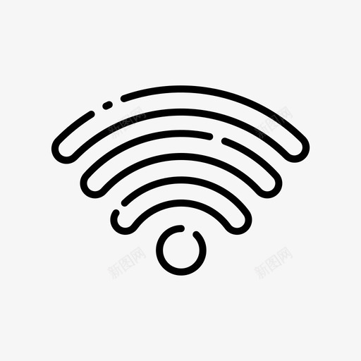 Wifi无线和互联网线性图标svg_新图网 https://ixintu.com Wifi 互联网 无线 线性