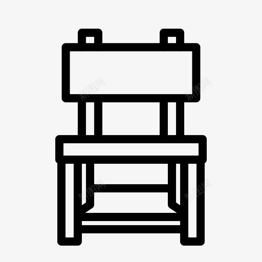椅子长凳家居图标svg_新图网 https://ixintu.com 室内 家居 家居内部轮廓 木质 椅子 长凳