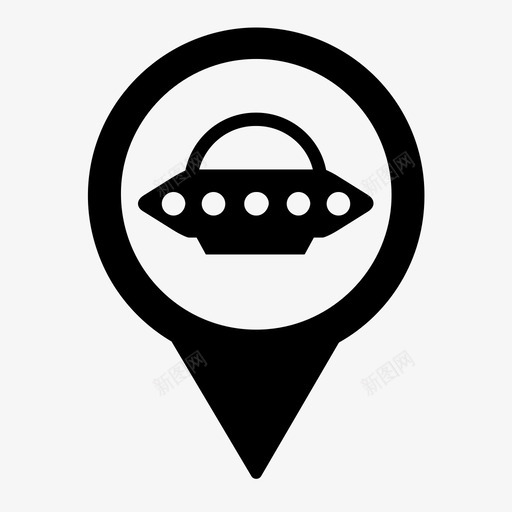 不明飞行物外星人位置图标svg_新图网 https://ixintu.com 不明飞行物 位置 地图 外星人 大头针