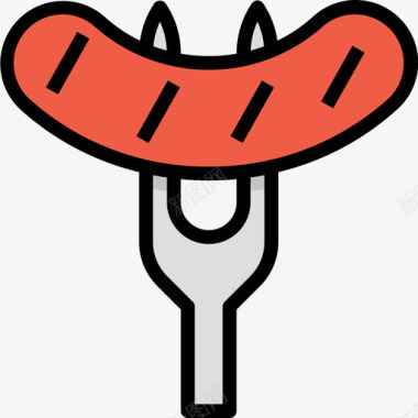 香肠快餐54原色图标图标