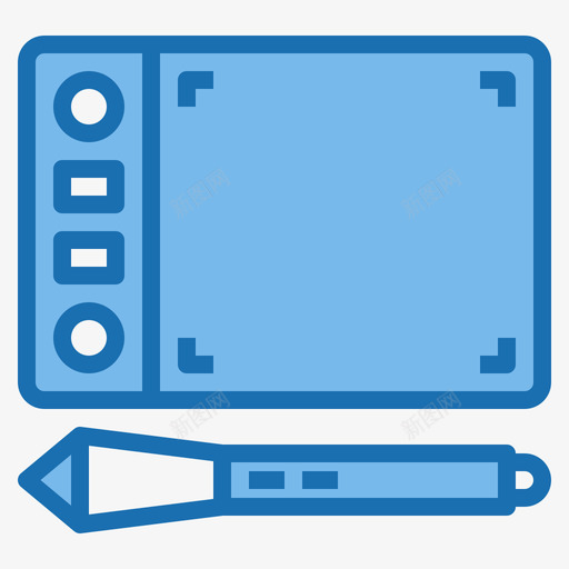 图形平板电脑数字服务3蓝色图标svg_新图网 https://ixintu.com 图形 平板电脑 数字 服务 蓝色