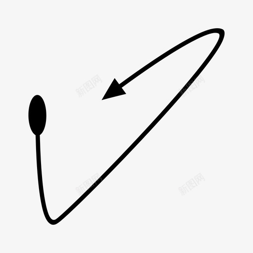 箭头弯弓图标svg_新图网 https://ixintu.com 弓 弯 方向 曲线 箭头 箭头弓2