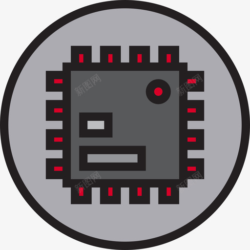 芯片接口按钮4线性颜色图标svg_新图网 https://ixintu.com 按钮 接口 线性 芯片 颜色