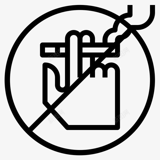 禁止吸烟香烟标志图标svg_新图网 https://ixintu.com 吸烟 机场 标志 禁止 轮廓 香烟