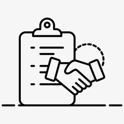 企业合作伙伴协议商务协议条约之手图标高清图片