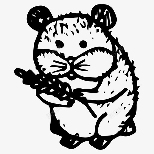 仓鼠动物手绘图标svg_新图网 https://ixintu.com 仓鼠 仓鼠卡通 动物 啮齿动物 手绘 自然