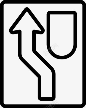 交换美国路标3直线图标图标