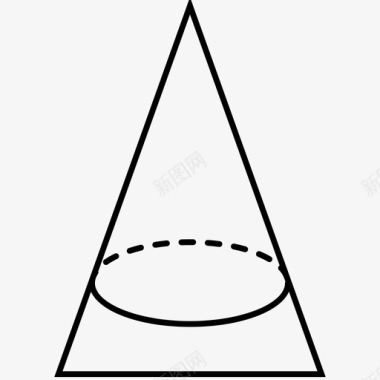 金字塔圆锥体几何图标图标
