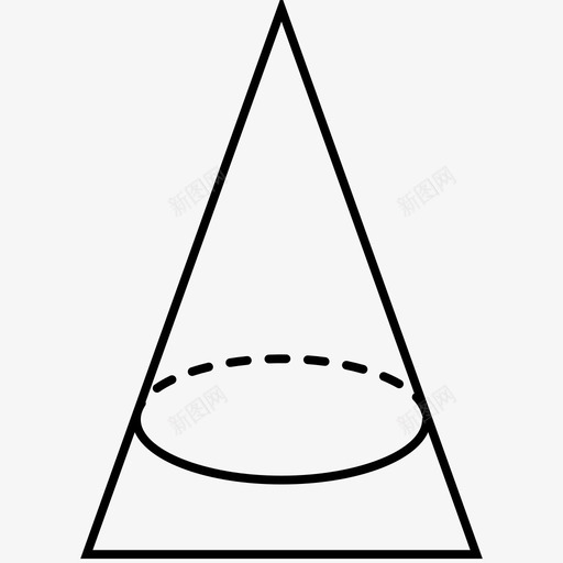 金字塔圆锥体几何图标svg_新图网 https://ixintu.com 几何 圆锥体 形状 数学 数学图标 金字塔