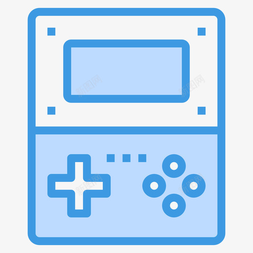 游戏机游戏控制器11蓝色图标svg_新图网 https://ixintu.com 游戏控制器11 游戏机 蓝色