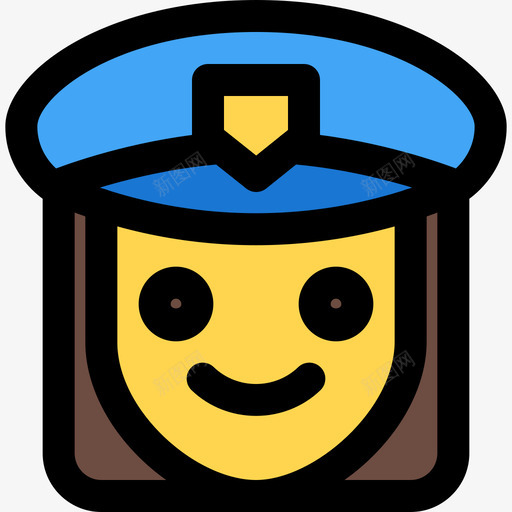 警察笑脸和人1线性颜色图标svg_新图网 https://ixintu.com 笑脸 线性 警察 颜色