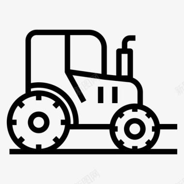 农用拖拉机农业机械陆地拖拉机图标图标