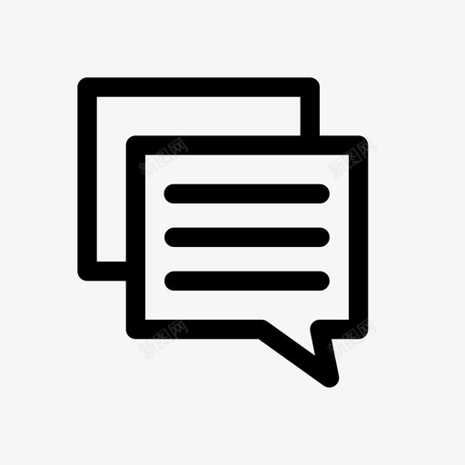对话聊天沟通图标svg_新图网 https://ixintu.com 交谈 对话 沟通 用户界面 聊天