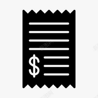 发票美元财务图标图标