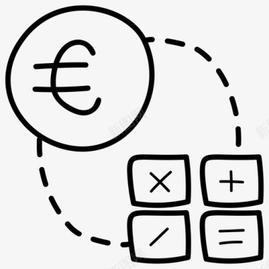 税务计算预算分析货币计算图标图标
