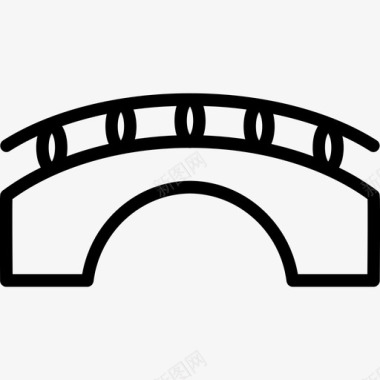 桥建筑艺术图标图标
