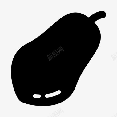 木瓜食品水果图标图标