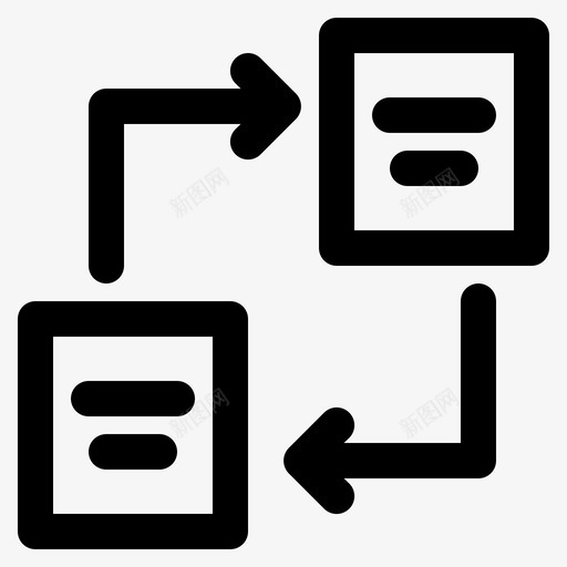 转换连接文件图标svg_新图网 https://ixintu.com 32x32 ui 传输 文件 转换 连接