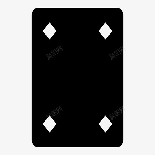 四个方块4牌图标svg_新图网 https://ixintu.com 4 四个方块 平铺 扑克牌黑暗 牌