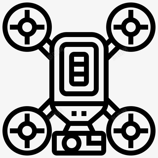 无人机空中创新图标svg_新图网 https://ixintu.com 人工智能线路1 创新 四旋翼机 无人机 机器 空中