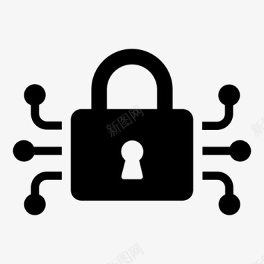 网络安全锁保护图标图标