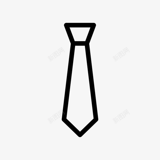领带商务布料图标svg_新图网 https://ixintu.com 办公室 商务 布料 服装 财务线字形图标 领带