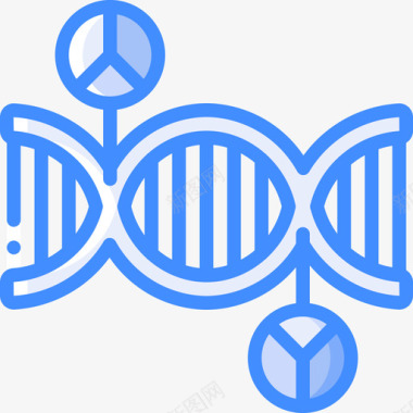 Dna遗传学和生物工程4蓝色图标图标