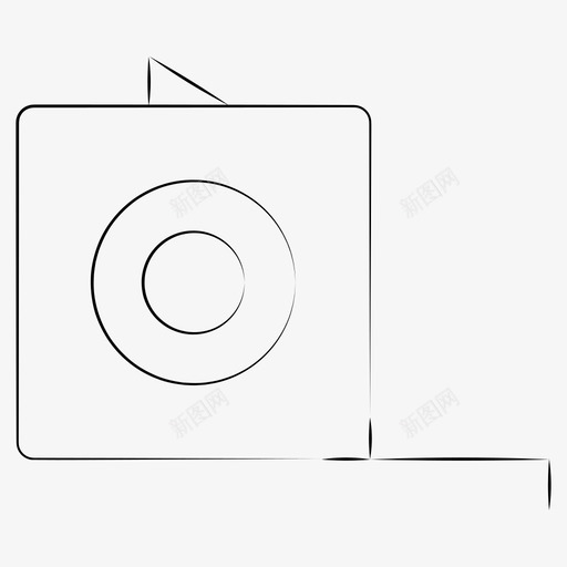 卷尺软尺量具图标svg_新图网 https://ixintu.com 仪表 卷尺 手绘 结构 软尺 量具