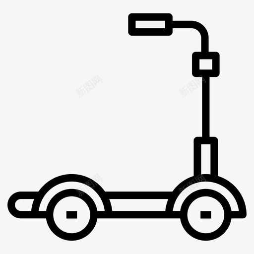 踢板车自行车个人自行车图标svg_新图网 https://ixintu.com 个人 图标 板车 滑板车 自行车 运动 运输 运输线